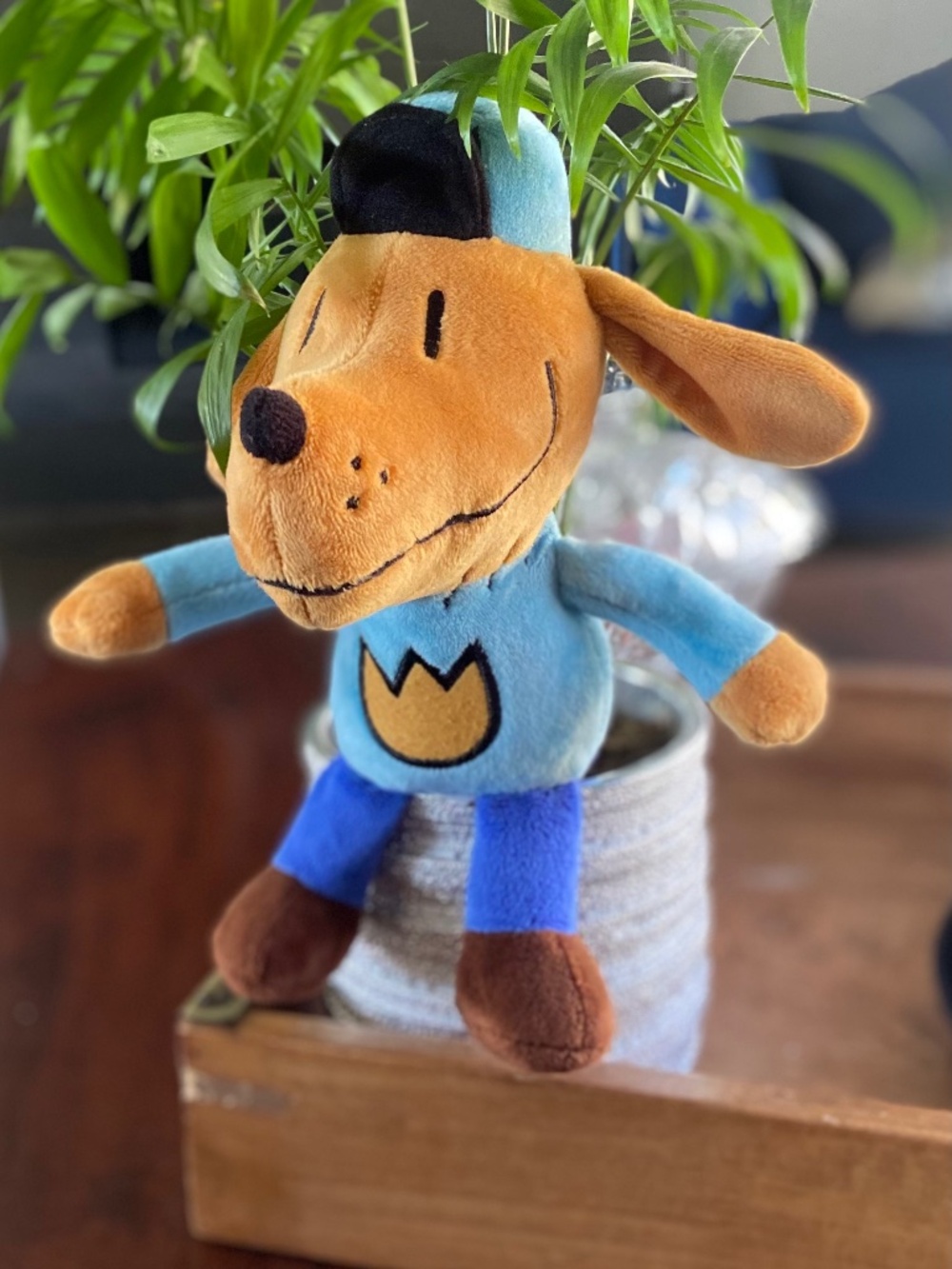 LIKE NEW Dog Man In Policeman Uniform Plush Toy